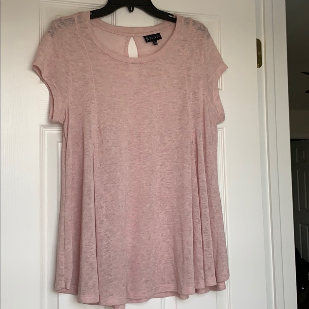 BOBEAU DUSTY ROSE FLOWY TOP